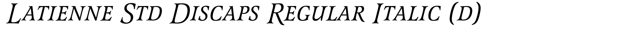 Latienne Std Discaps Regular Italic (d) image